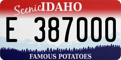ID license plate E387000