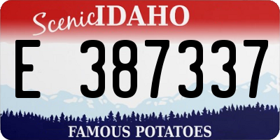 ID license plate E387337