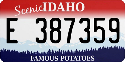 ID license plate E387359