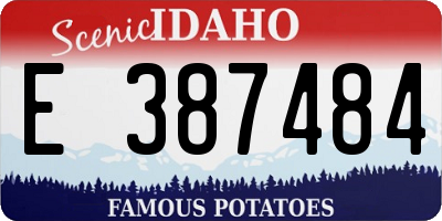 ID license plate E387484