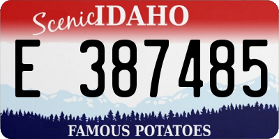 ID license plate E387485