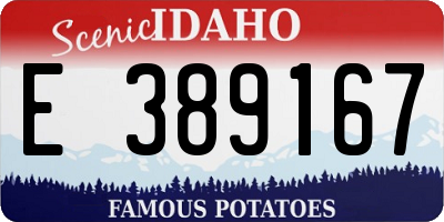ID license plate E389167