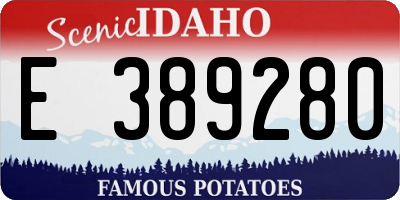 ID license plate E389280