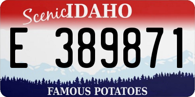 ID license plate E389871