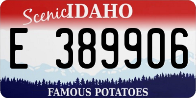 ID license plate E389906