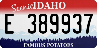 ID license plate E389937
