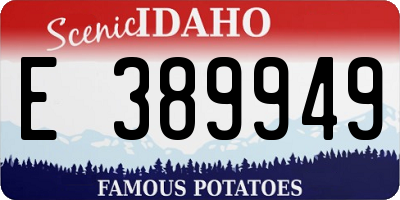 ID license plate E389949
