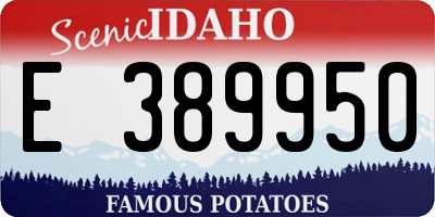 ID license plate E389950
