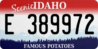 ID license plate E389972