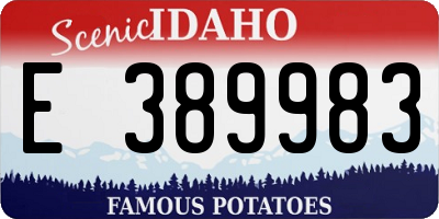 ID license plate E389983