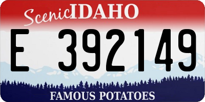 ID license plate E392149