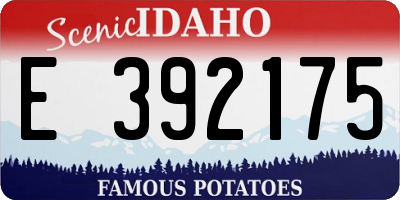 ID license plate E392175