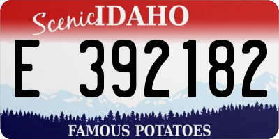 ID license plate E392182
