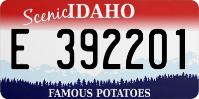 ID license plate E392201
