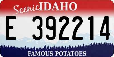 ID license plate E392214