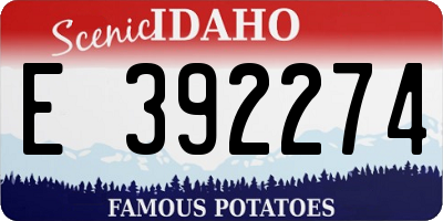ID license plate E392274