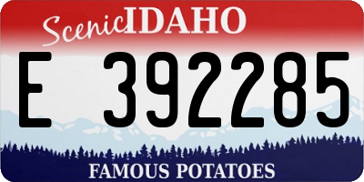 ID license plate E392285