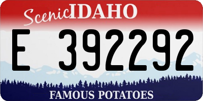ID license plate E392292