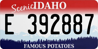 ID license plate E392887