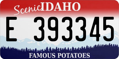 ID license plate E393345