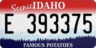 ID license plate E393375