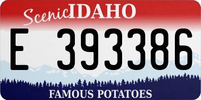 ID license plate E393386
