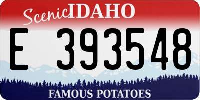 ID license plate E393548