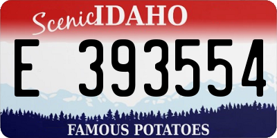 ID license plate E393554
