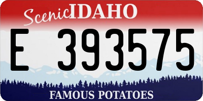 ID license plate E393575