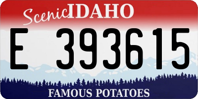 ID license plate E393615