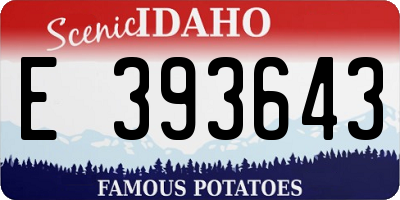 ID license plate E393643