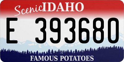 ID license plate E393680