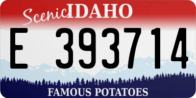 ID license plate E393714