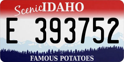 ID license plate E393752