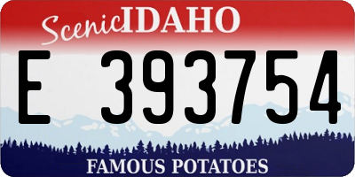 ID license plate E393754