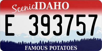 ID license plate E393757