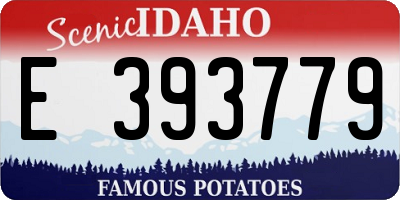 ID license plate E393779