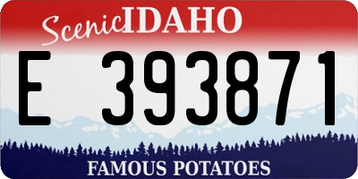ID license plate E393871