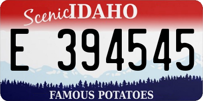 ID license plate E394545