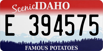 ID license plate E394575