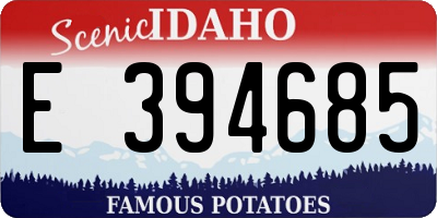 ID license plate E394685