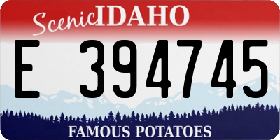 ID license plate E394745