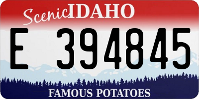 ID license plate E394845
