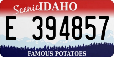 ID license plate E394857