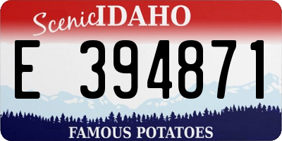 ID license plate E394871