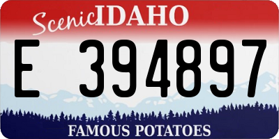ID license plate E394897