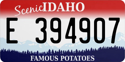 ID license plate E394907