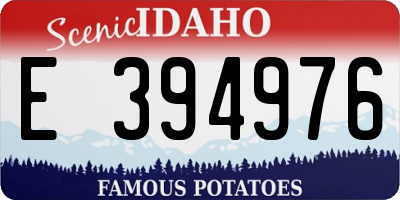 ID license plate E394976