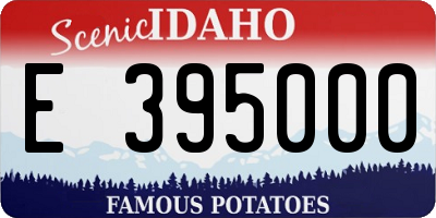 ID license plate E395000