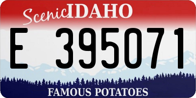 ID license plate E395071